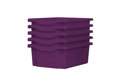 Deep Storage Plastic Tray Purple Pk5