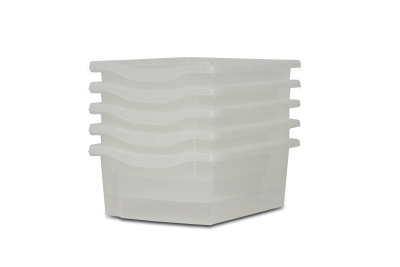 Deep Storage Plastic Tray Translucent Pk5