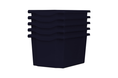 Extra Deep Storage Plastic Tray Dark Blue Pk5