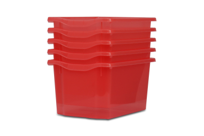 Extra Deep Storage Plastic Tray Rose Tint Pk5