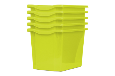 Jumbo Storage Plastic Tray Lime Pk5