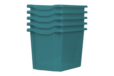 Jumbo Storage Plastic Tray Metal Blue Pk5