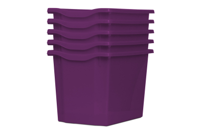 Jumbo Storage Plastic Tray Purple Pk5