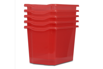 Jumbo Storage Plastic Tray Rose Tint Pk5