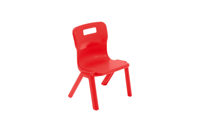 Titan One Piece Chair Red Size 1 - 260mm High Age 3-4 years