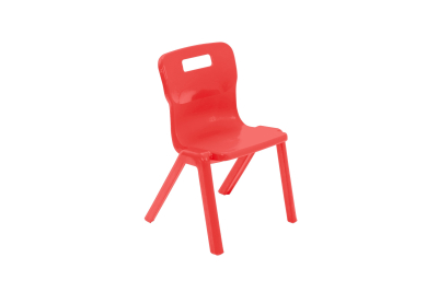 Titan One Piece Chair Red Size 2 - 310mm High Age 4-5 years