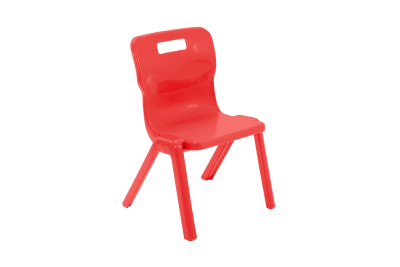 Titan One Piece Chair Red Size 3 - 350mm High 6-7 years