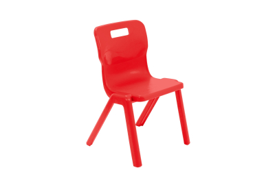 Titan One Piece Chair Red Size 4 - 380mm High 8-10 years