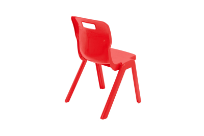 Titan One Piece Chair Red Size 4 - 380mm High 8-10 years 2