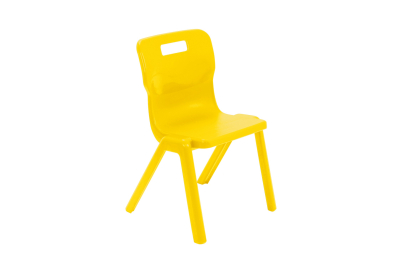 Titan One Piece Chair Yellow Size 4 - 380mm High 8-10 years