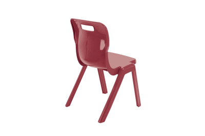 Titan One Piece Chair Burgandy Size 5 - 430mm High 11-13 years 2