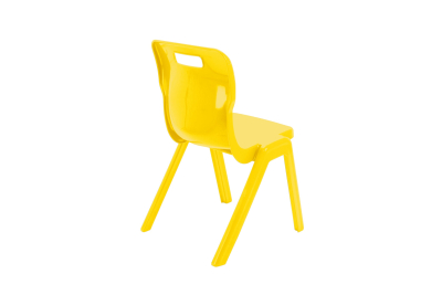 Titan One Piece Chair Yellow Size 5 - 430mm High 11-13 years 2