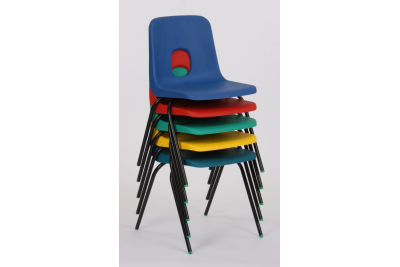 Hille E Series Chair Red Size 3 Black Frame 350mm 2