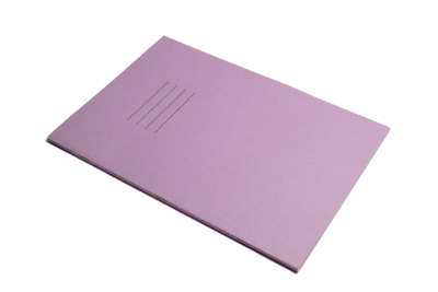 Popular A4+ Exercise Books 80 Pages Pk50 8mm Ruled & Margin Purple