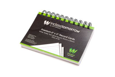 Premium Lined Revision Cards Wirebound - 50 White Sheets - Pk10 Pads